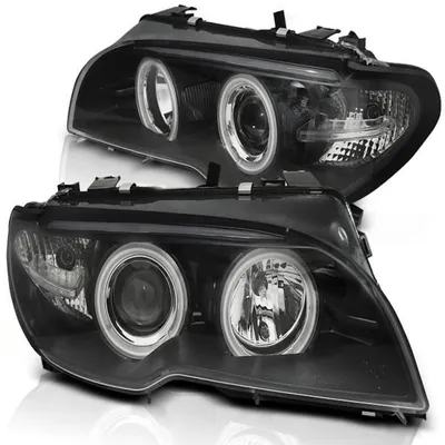 Produktbild von Xenon Scheinwerfer CCFL Angel Eyes passend für BMW 3er E46 Coupe Cabrio 03-06 Schwarz