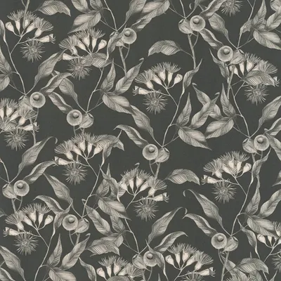 Produktbild von Profhome 394302-GU Blumen Tapete Floral matt schwarz weiß grau 5,33 m2