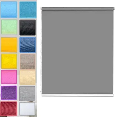 Immagine prodotto di Tenda a rullo oscurante - Semplice protezione solare - Privacy e oscuramento - Facile da installare - 65 x 100 cm - Grigio scuro
