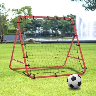 Productafbeelding van Voetbalterugkaatsers | Kleur: Rood, Zwart | Afmetingen: 37,79 x 31,49 x 37,79 cm