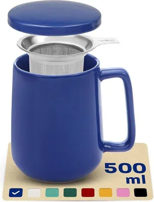 Obrázek produktu pro Keramická termoska, tmavě modrá, 500 ml