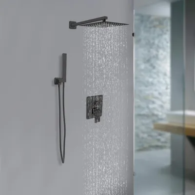 Produktbild von Thermostatische Badewannenarmatur mit Handbrause und Regenduschkopf