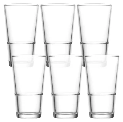 Produktbild von 6x Leonardo Longdrink Becher Glas XL 550 ml Event stapelbar Wasserglas Saftglas Stapelglas