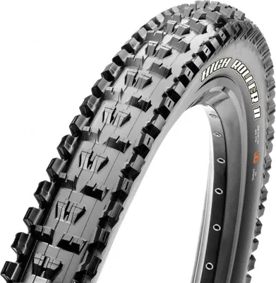 A close-up studio shot of a bicycle tire.