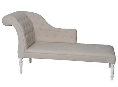 Zdjęcie produktu dla Częściowo obita sofa TABORA - biała / beżowa