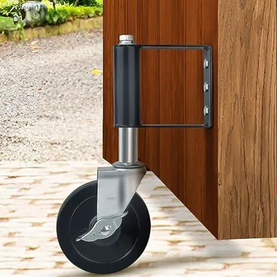 Produktbild von Torrolle 100mm mit Federbelastung, Lenkrollen für Möbel und Gartentore, Schwarz