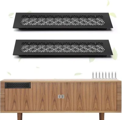 Productafbeelding van 2 stuks rechthoekig ventilatierooster, 350×80 mm