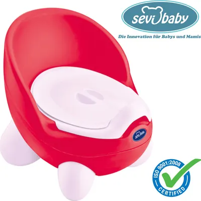 Produktbild von Kindertoilette in ROT  Töpfchen Lern Toilette Toilettentrainer Lerntöpfchen 66-10 Sevibaby