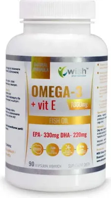 Produktbild von WISH Omega 3 + Vitamin E – 90 Kapseln – Herz, Gehirn & Zellschutz