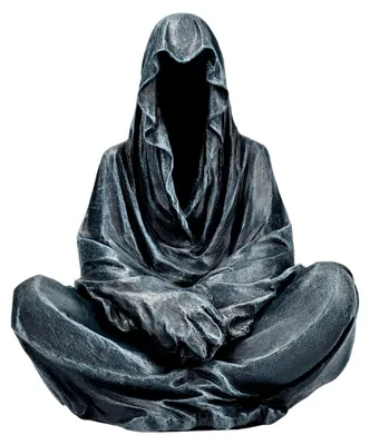 Produktbild von Räucherkegelhalter Sensenmann – Gothic Figur mit Rauch-Effekt und Geheimfach, 17 cm