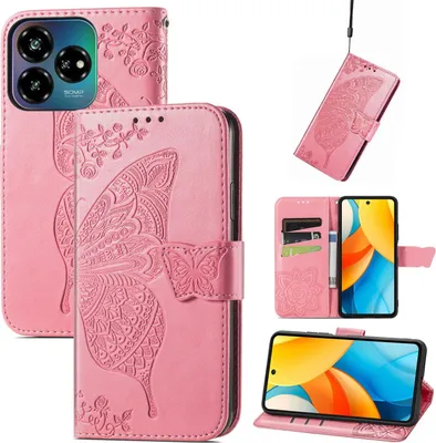 Immagine prodotto di Per ZTE Blade V60 Vita / Axon 60 Lite Custodia per telefono cellulare in  con design a farfalla Rosa