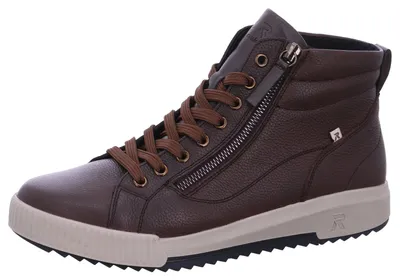 Produktbild von Rieker Damen Stiefelette Leder mit Reißverschluss Schnürung leicht W0164, Größe:42 EU, Farbe:Braun