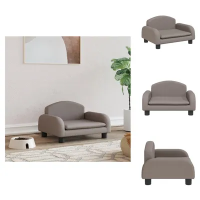 Obrázek produktu pro vidaXL Pelíšek pro psy taupe 50x40x30 cm látka - Pelíšky pro psy