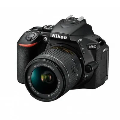 Produktbild von Nikon D5600 + AF-P DX 18-55mm G VR, 24,2 MP, 6000 x 4000 Pixel, CMOS, Full HD, Touchscreen, Schwarz