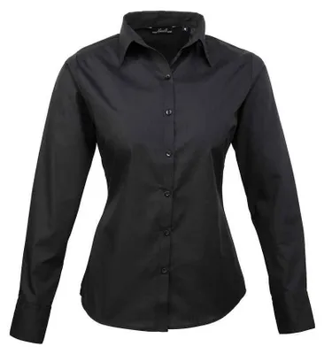 Produktbild von Premier - Bluse für Damen Langärmlig LT4522 (4XL) (Schwarz)
