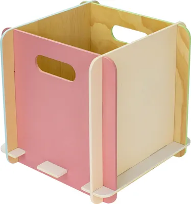Zusammensteckbare Holzbox 25 cm Mehrfarbig Aufbewahrungsbox für Bücherregale mit einer Tiefe von 25 cm
