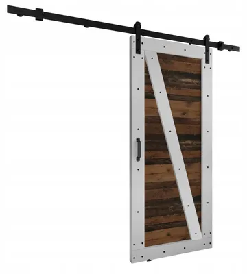 Produktbild von KierMoebel Schiebetür Komplettset LOFT ADIO 4 White& Old Style 86x205x3,2 cm, Wohnzimmer Schiebetür