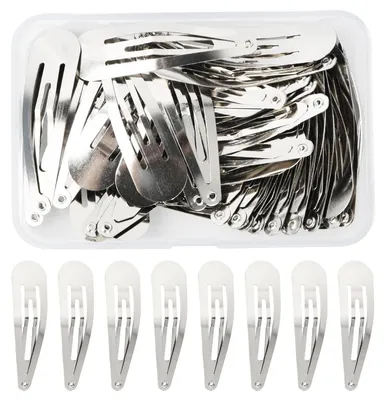 Produktbild von 50 silberne Haarspangen, 5 cm Haarspangen für Mädchen, Kinderhaarspangen, Haarspangen aus Metall, Haaraccessoires, Haarspangen für Mädchen, Kinder und Frauen (silber)