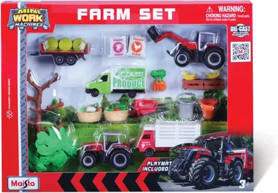 Image de Maisto - MEGA Farming set, Massey Ferguson