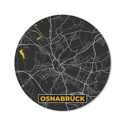 Produktbild von MuchoWow® Mauspad Mousepad Osnabrück - Gold - Karte - Stadtplan - Deutschland 40x40 cm - Mousepads - Maus Mat - Pad - Mausunterlage - Schreibtisch Accessoires
