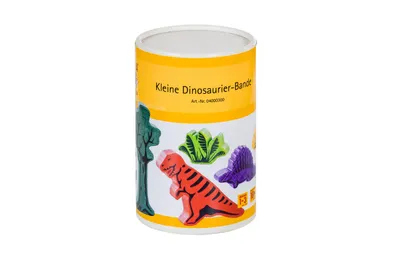 Imagen del producto de Holztier: Pequeño grupo de dinosaurios, colores variados, dimensiones: 9x14x9 cm. Producto nuevo