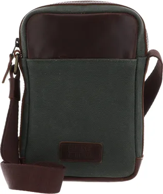 Produktbild von BUCKLE & SEAM Umhängetasche Schultertasche Canvas Runner Crossbody Bag Green / Blu dunkelgrün