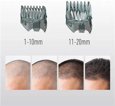 Obrázok produktu pre Panasonic ER-GC63, Čierna, Šedá, 0,5 mm, 2 cm, 0,5 mm, Striedavé napájanie / batéria, 40 min