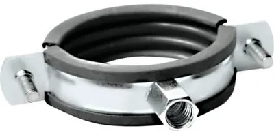 Produktbild von sanicomfort Rohrschelle schallgedämmt 40-43 M8 42,4mm (1 1/4") – 5 Stück – Rohrschellen verzinkt mit Gummieinlage zur Schallentkopplung – Rohrhalterung für Heizung, Sanitär, Wasserleitungen