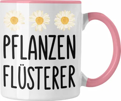 Produktbild von Trendation - Pflanzenflüsterer Gärtner Tasse mit Spruch Garten Hobbygärtner Geschenk Lustig Gärtnerin Geschenkidee (Rosa)