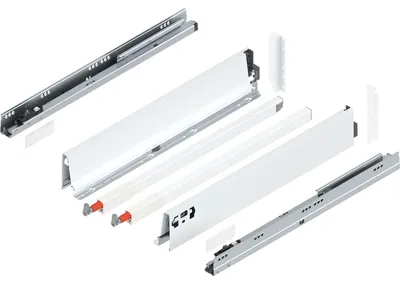 Produktbild von Blum Tandembox antaro D-Reling Schubladenschienen-Set | 1 Paar, 30kg 500mm | Vollauszug Blumotion, seidenweiß