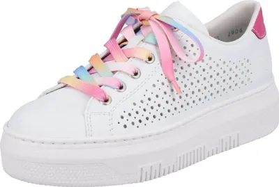 Produktbild von Rieker Damen Sneaker Plateausohle Schnürschuhe M1904, Größe:41 EU, Farbe:Weiß