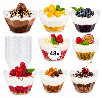 Productafbeelding van 48 dessertbekers (90 ml) van QUEEN, geschikt voor desserts en ijsdegustaties