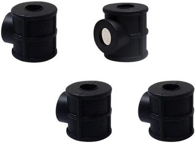 Immagine prodotto di Maniglie in silicone per lavagne bianche, frigoriferi e ufficio - Set da 4 pezzi - Regolabili - Nero