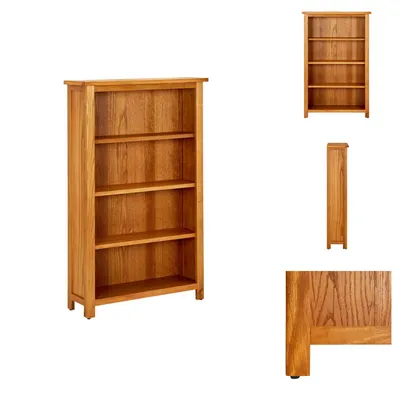 Produktbild von vidaXL Bücherregal 4 Fächer 70x22x110 cm Massivholz Eiche -  Bücherregale & Bücherschränke