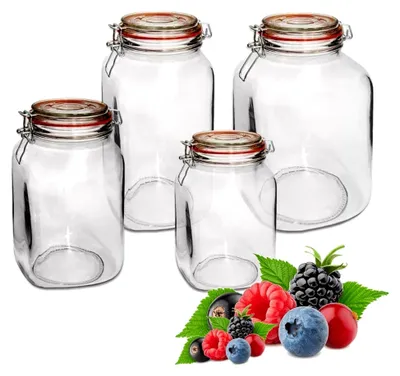 Produktbild von Große Einmachgläser mit Bügelverschluss in 2 Größen (1500ml)