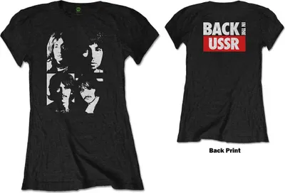 Produktbild von The Beatles Back In The USSR (Back Print) Black S Damen T-Shirt