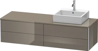 Produktbild von Waschtischunterbau XSQUARE 400x1600x548mm Be re fla grey hochglanz flannel grey hochglanz