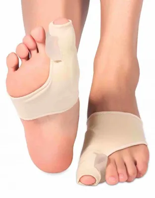 Produktbild von GO Medical Hallux Valgus Vorfußsocke mit Ballenschutz und Zehenspreizer - Universell - Beige - Pro Paar