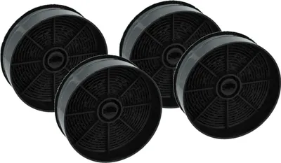 Produktbild von vhbw 4x Aktivkohlefilter Ersatz für Beko 9197063656, 9197065088 für Dunstabzugshaube - 12,4 cm