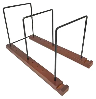 Productafbeelding van CD en Vinyl Houder - Houten Opbergrek voor 70 Platen