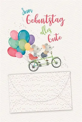 Produktbild von Geburtstag - Glückwunschkarte im Format 11,5 x 17 cm mit Umschlag