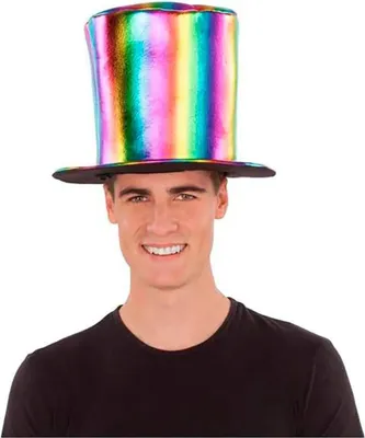 Productafbeelding van Mom Hohes Hut-regenboogkostuum, 58 cm, meerkleurig. Meerkleurig, one size