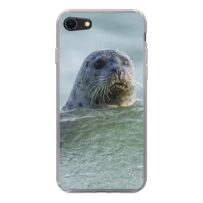 Produktbild von MuchoWow® Handyhülle Schutzhülle Hülle für iPhone 8 Nordsee - Seehund - Wasser Silikon Softcase Handy Hülle - Schutzhaube