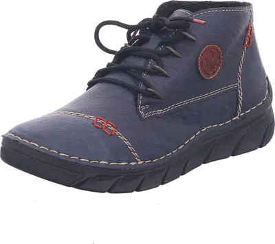 Produktbild von Rieker Damen Stiefeletten Warmfutter Schnürung 55002, Größe:40 EU, Farbe:Blau