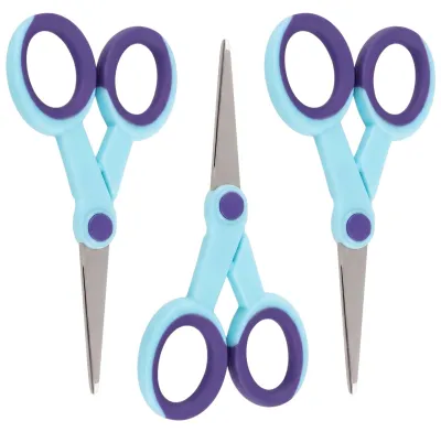 3-teiliges Scherenset – Edelstahl, ergonomisch, gebogen