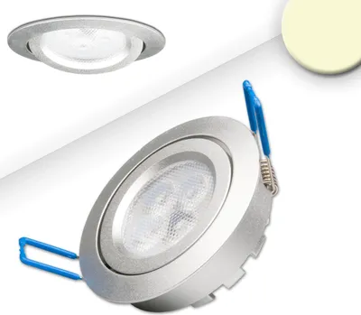 Produktbild von ISOLED LED Einbaustrahler, silber, 8W, 72°, rund, warmweiß, dimmbar