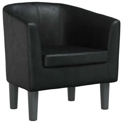 Image de Fauteuil noir similicuir