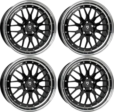 Image de MB Design Jantes LV1 7.0Jx17 ET 45 5x114,3 diamant noir 4-LV17017455C1-B4 compatible avec Hyundai i30 ix20 Kona E Veloster