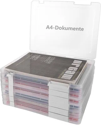 Produktbild von Plastik-A4-Documentenbox, A4-Archiervorrat, A4-Papierlager