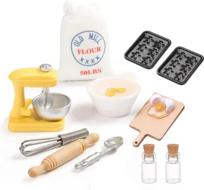 Produktbild von Miniatur Wichtel Backset für DIY Weihnachten Deko - 12-teilig
